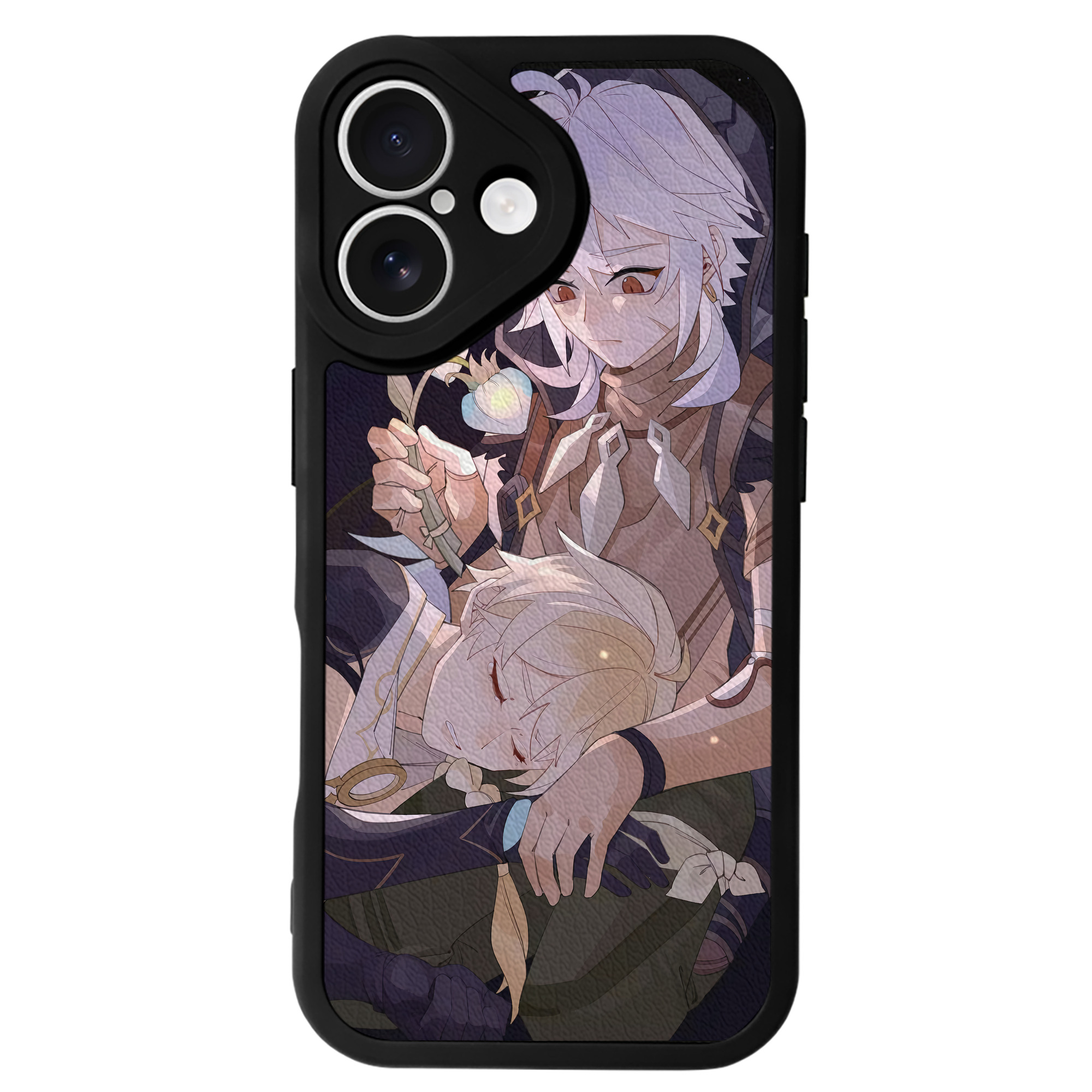 げんし神 genshin 【iPhone 16シリーズ対応】シリコンスマホケース（レザー調） 材質：シリコン